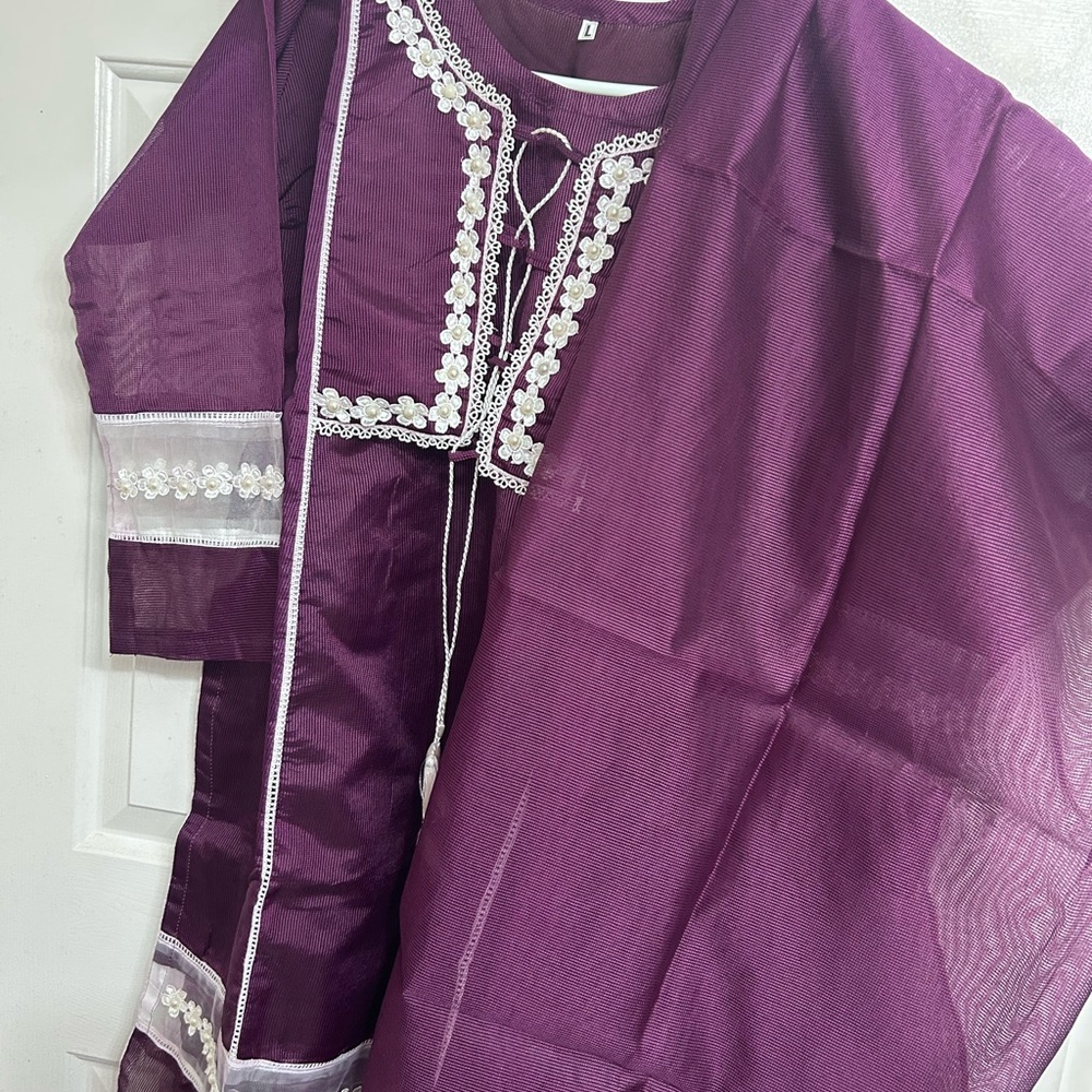 Elegant Purple Long Sleeve Dress